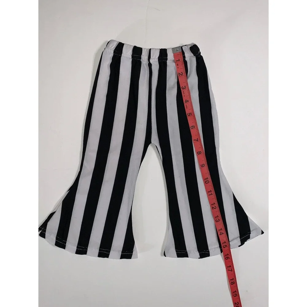 Kids Baby Blossom‎ Black White Stripe Bell Bottom Pants Toddler 12 18M